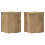 Supporti per piante | Sostegno per piante 2 pz Rovere 15x15x20 cm in Multistrato
