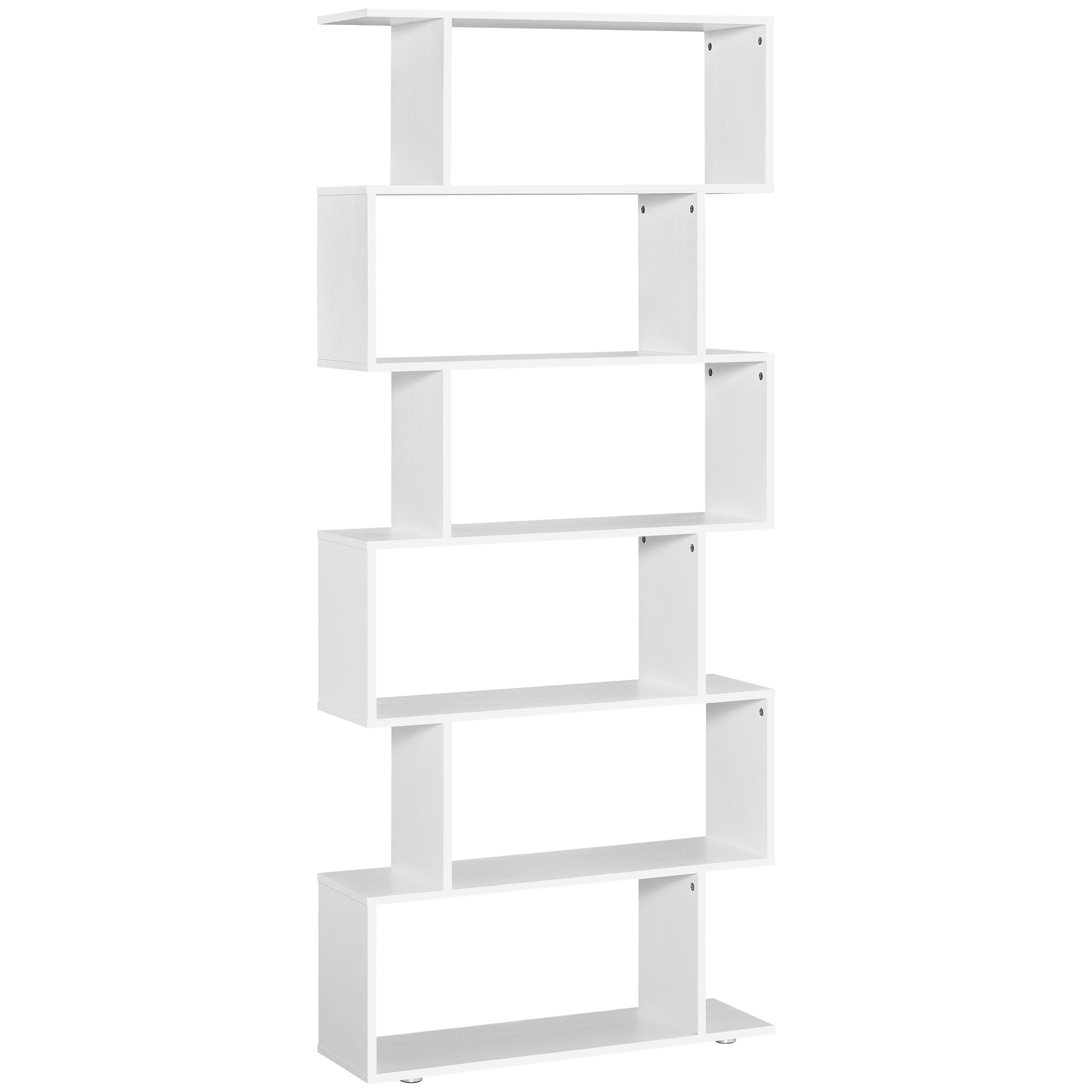 Libreria di Design Mobili Ufficio Scaffale in Legno 80x24x191 cm Bianco