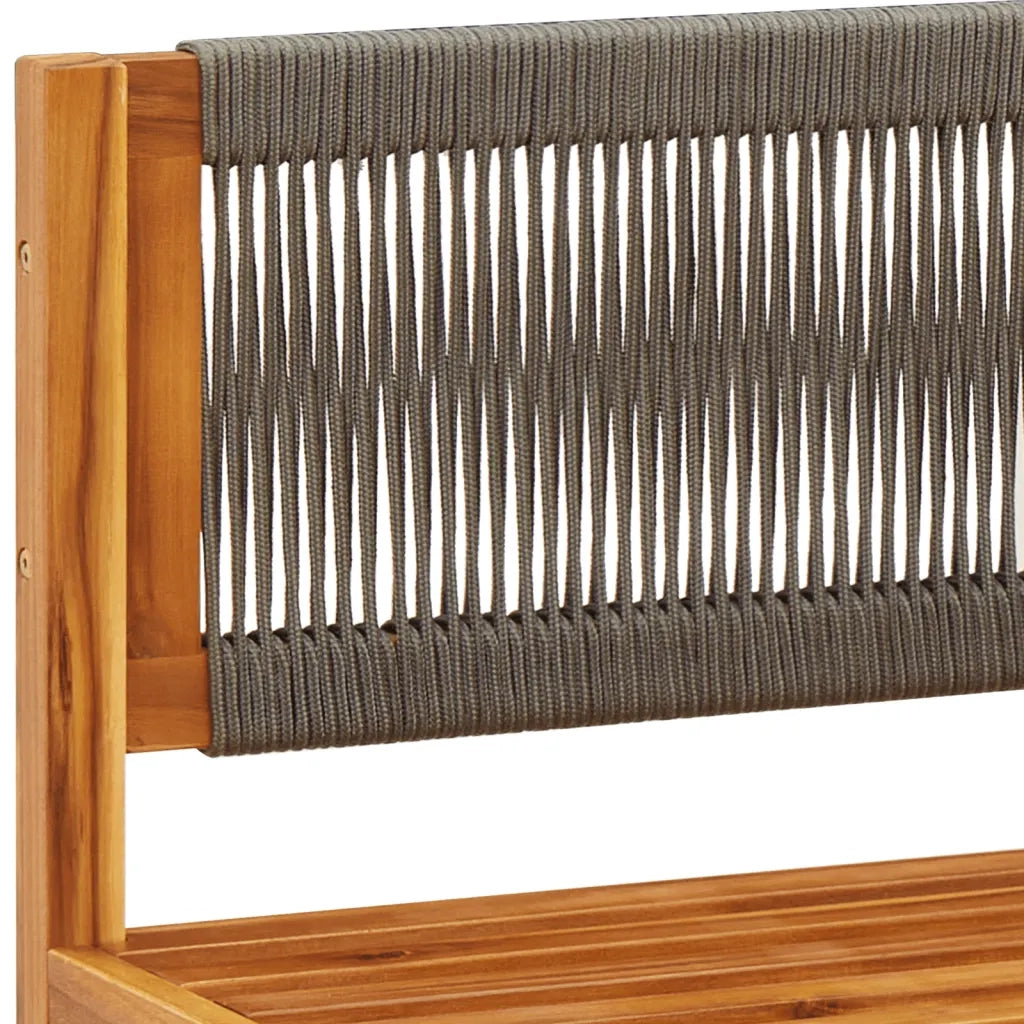 Divani da Giardino Angolari con Cuscini 2 pz in Legno di Acacia e Corda