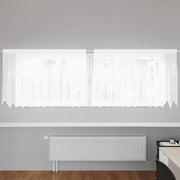vidaXL Tende con tende Floreale Bianco 300 x 100 cm Poliestere
