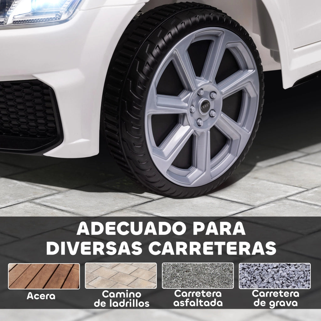 Macchinina Audi TT per Bambini 3+ Anni ¨C zephmum ¨C 102x60x44 cm Bianco