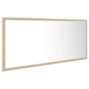 Specchio da bagno a LED 100 x 8,5 x 37 cm acrilico rovere Sonoma 02_0006960
