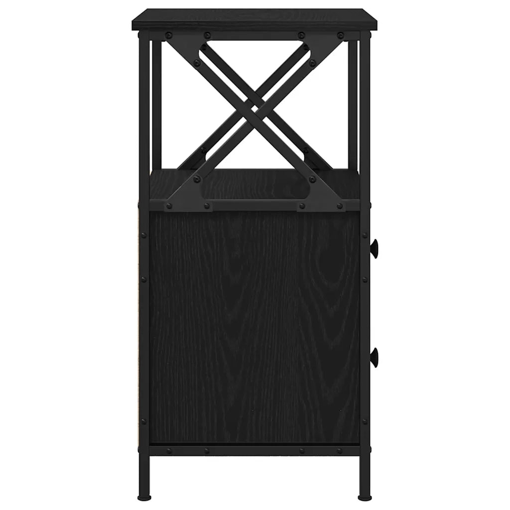 Armadio da Notte 2 pcs Rovere Nero 34 x 35,5 x 70 cm 862920