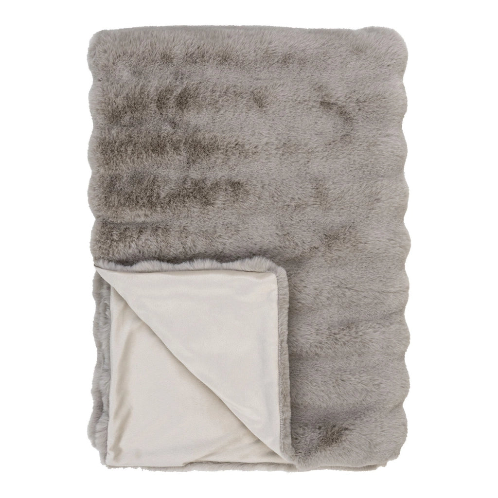 Plaid Galena, Grigio, Poliestere, 180x130x2 cm