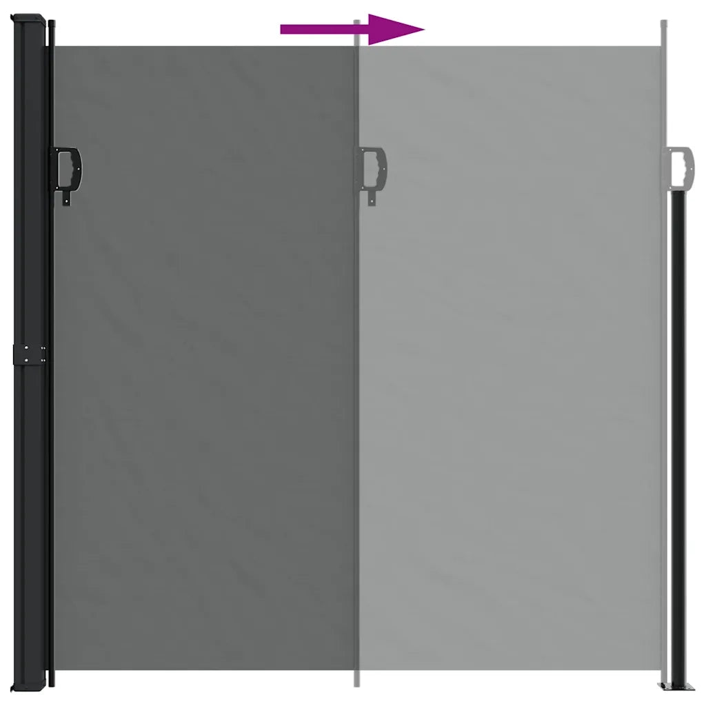 Tenda da Sole Laterale Retrattile Nera 220x600 cm