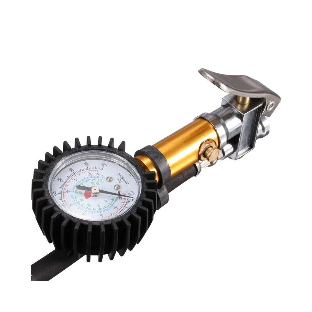 Trade Shop - Pistola Manometro Gonfiaggio Sconfiaggio Ruote Auto Compressori Attacco 1/4" -