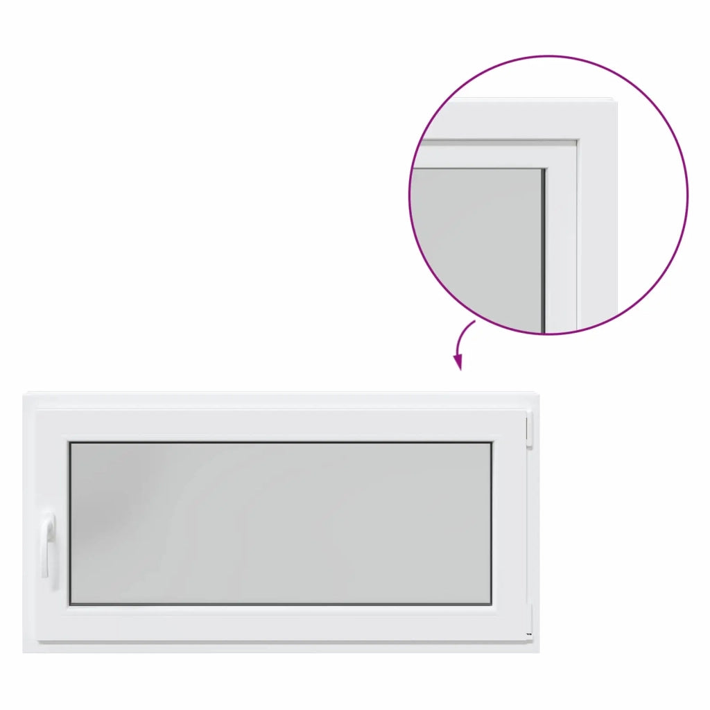 Finestra per Soffitta RISOR 120 x 60 cm PVC e Vetro Bianco CFW3912543