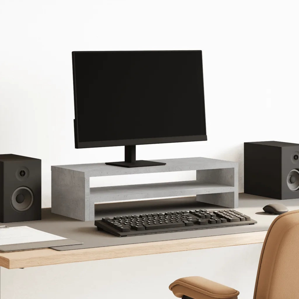 Supporto per Monitor Grigio Cemento 54x22x15 cm in Truciolato CFW4864047