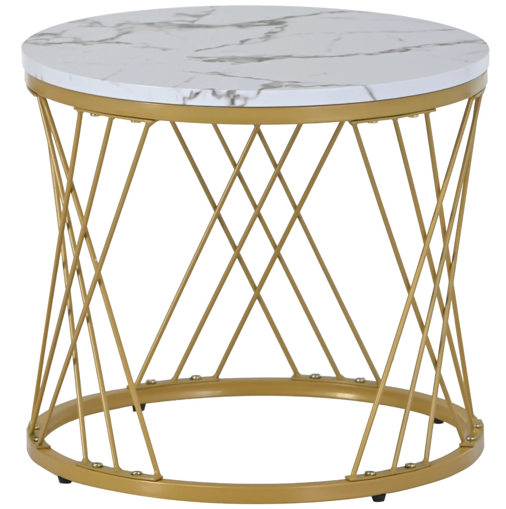 Set di 2 tavolini da caffè 70x70x45 cm e 45x45x40 cm impilabili in MDF nero