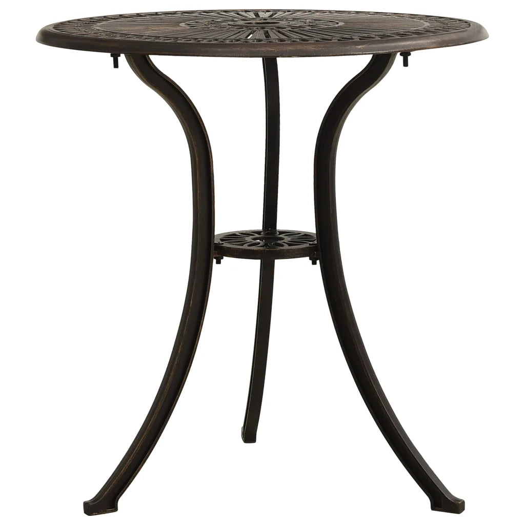 Set da Bistrot 3 pz | Set Salotto da Giardino in Alluminio Pressofuso Bronzo