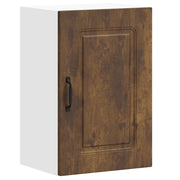 Pensile da cucina moderno con vano contenitore 40 x 31 x 60 cm realizzato in legno composito finitura rovere affumicato 02_0049975