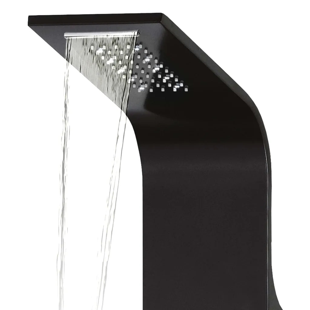 Pannello Doccia in Alluminio 20x44x130 cm Nero CFW9233778