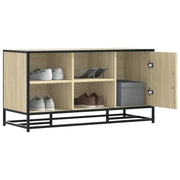 Scarpiera Sonoma Rovere 100x40x53,5 cm in Truciolato e Metallo 849215