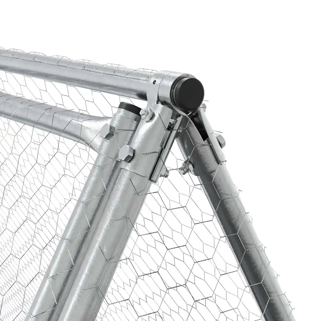 Conigliera Argento 400x105x91 cm in Acciaio Zincato