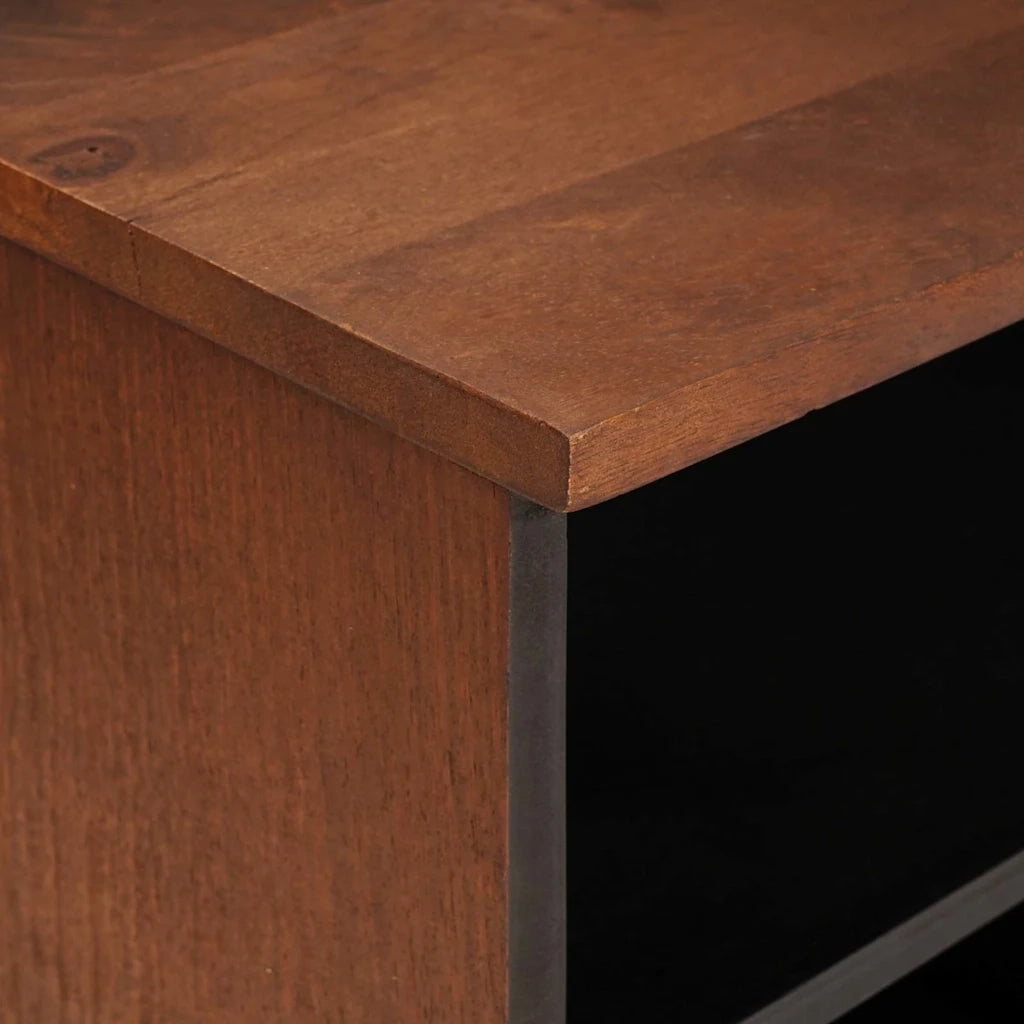 Mobile TV-Credenza per TV Marrone 100 x 33,5 x 46 cm Legno di mango massello 487054