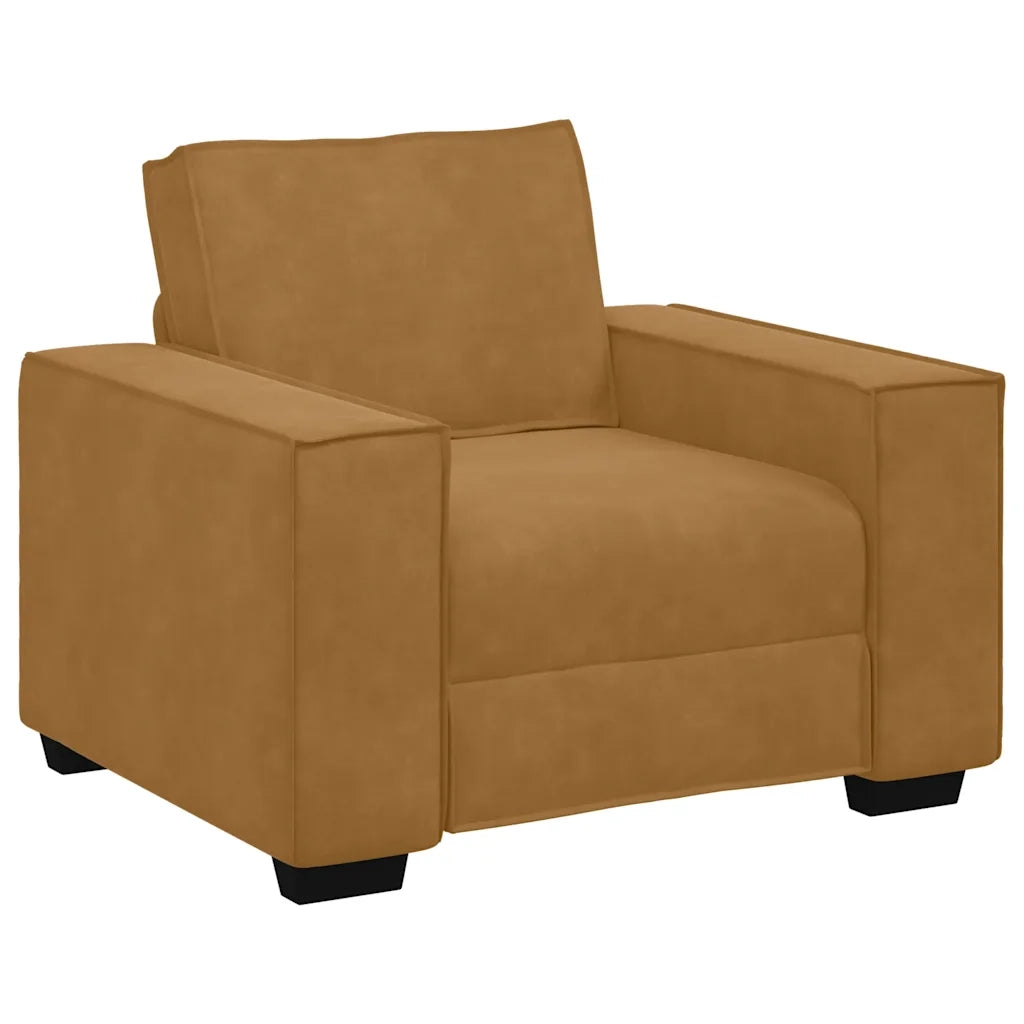 Divano Sedia Marrone 100x78x84 cm Velluto 4105007