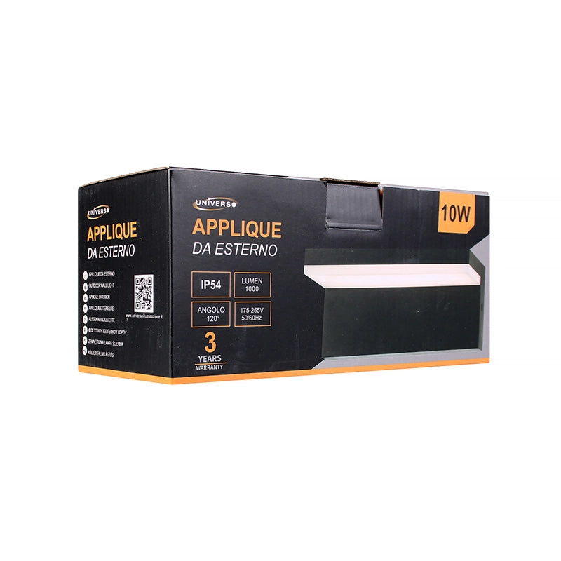 LAMPADA LED DA PARETE PER ESTERNO IP54 LUCE NATURALE 4000K - ILLUMINAZIONE ELEGANTE E DUREVOLE