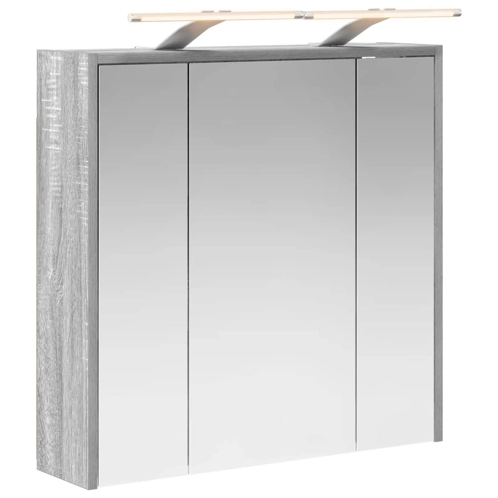 Mobiletto per specchio da bagno Grigio Sonoma
