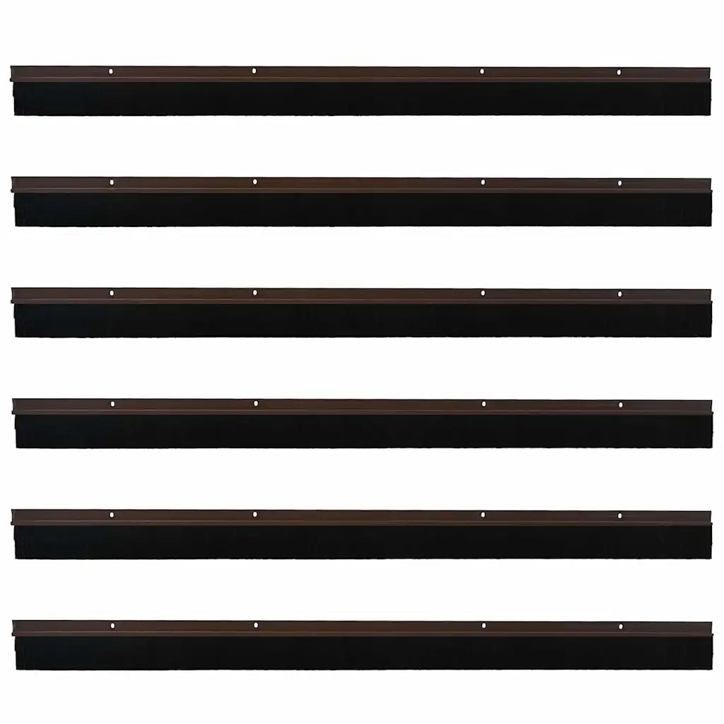 Spazzole per porte a vite 6 pz Marrone 100 cm CFW4265581