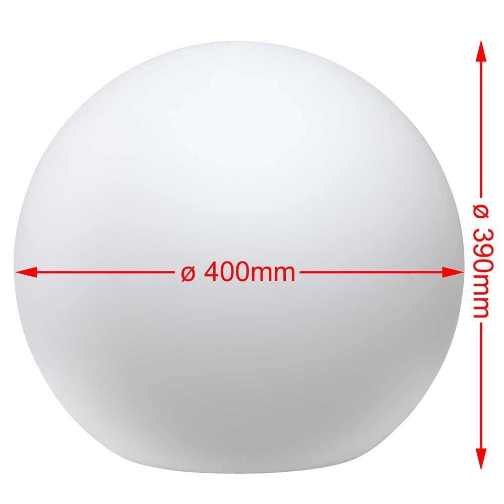 Lampada Sfera Giardino 40cm Luce Esterno Bianco attacco E27 Decorazione Esterno