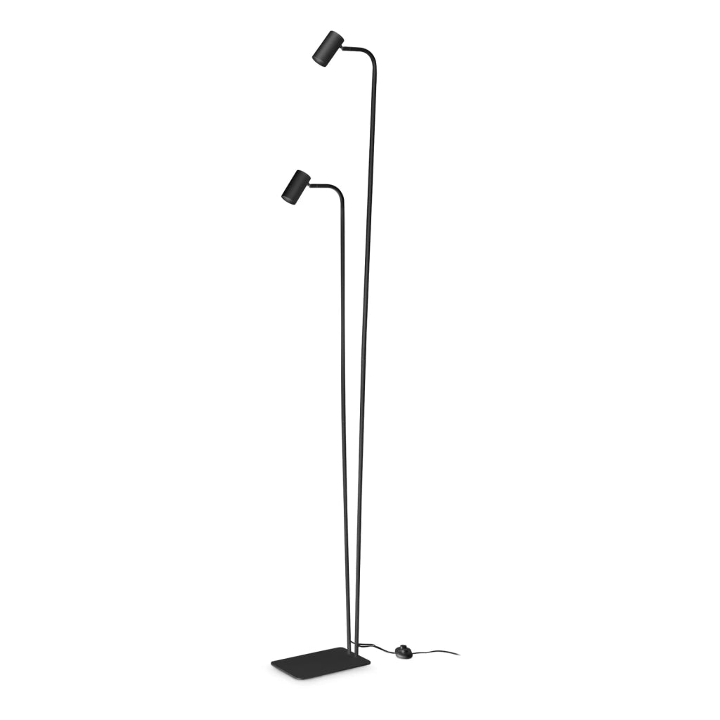 Lampada Da Terra Ginger 2 Luci Gu10 Nero