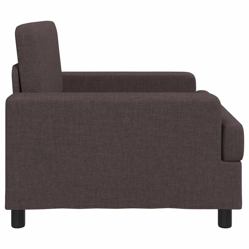 Poltrona Marrone Scuro Tessuto 42043458