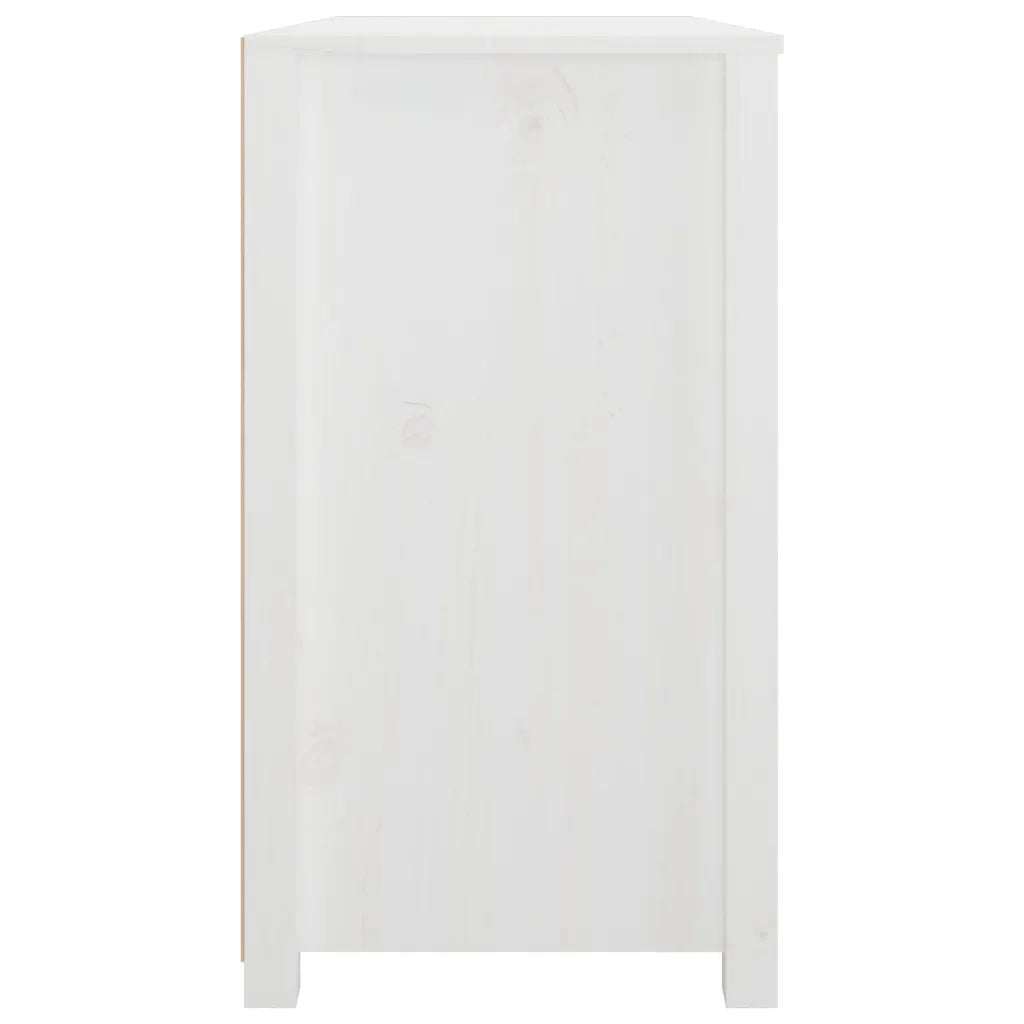 Armadietto Bianco 100x40x72 cm in Legno Massello di Pino
