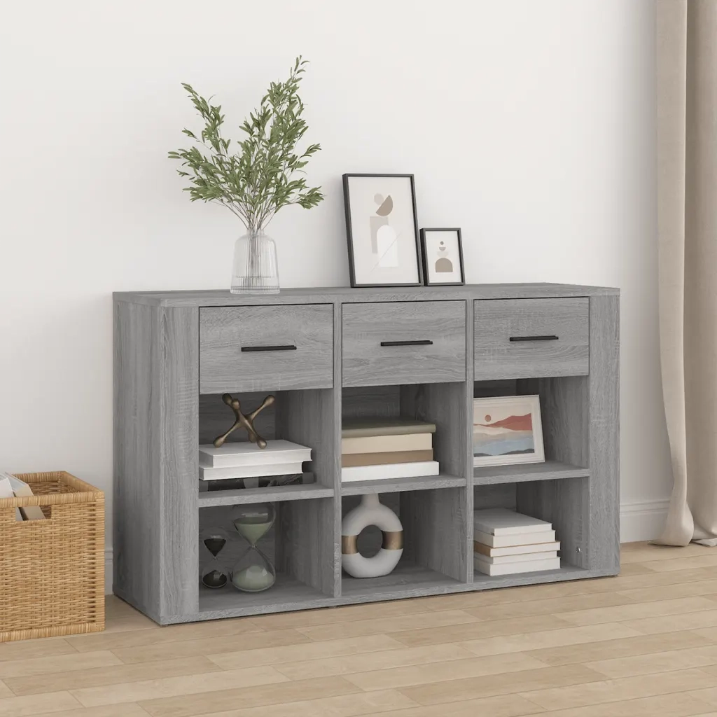 Credenza-Buffet-Armadio da cucina Grigio Sonoma 100x30x59,5 cm in Legno Multistrato