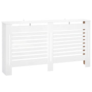 Copritermosifone a Doghe 172x19x81 cm con Ripiano Portaoggetti in MDF Bianco