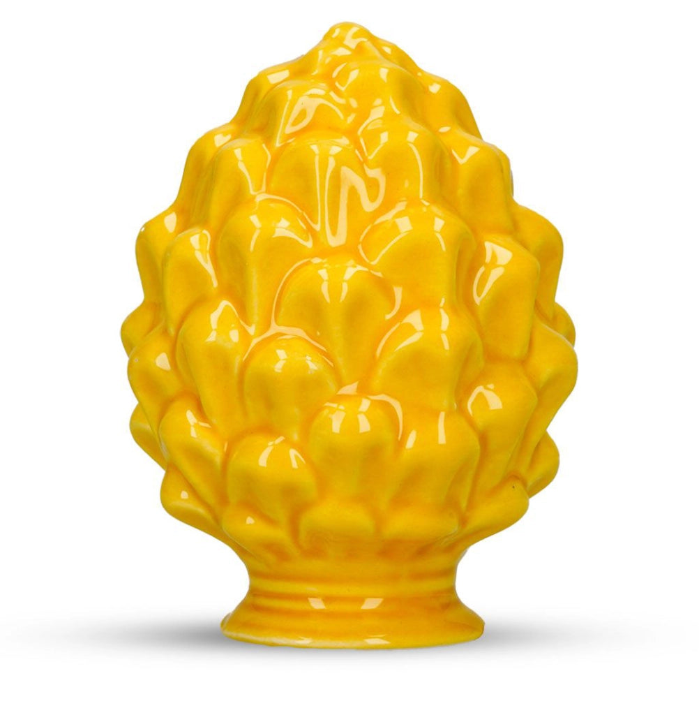 PIGNA DECORATIVA IN CERAMICA DIVERSI COLORI 14X14X22 COLORE: GIALLO