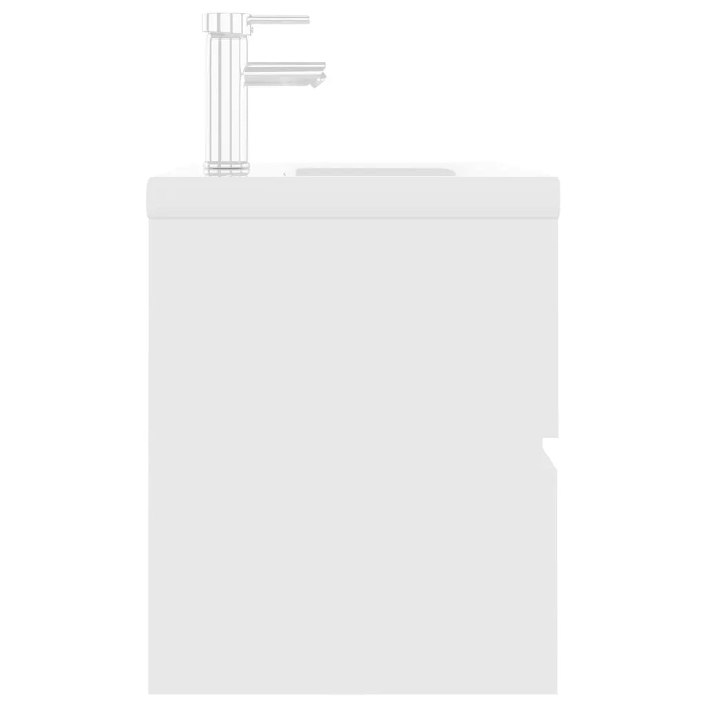 Mobile con Lavabo Integrato Bianco in Legno Multistrato 3071630