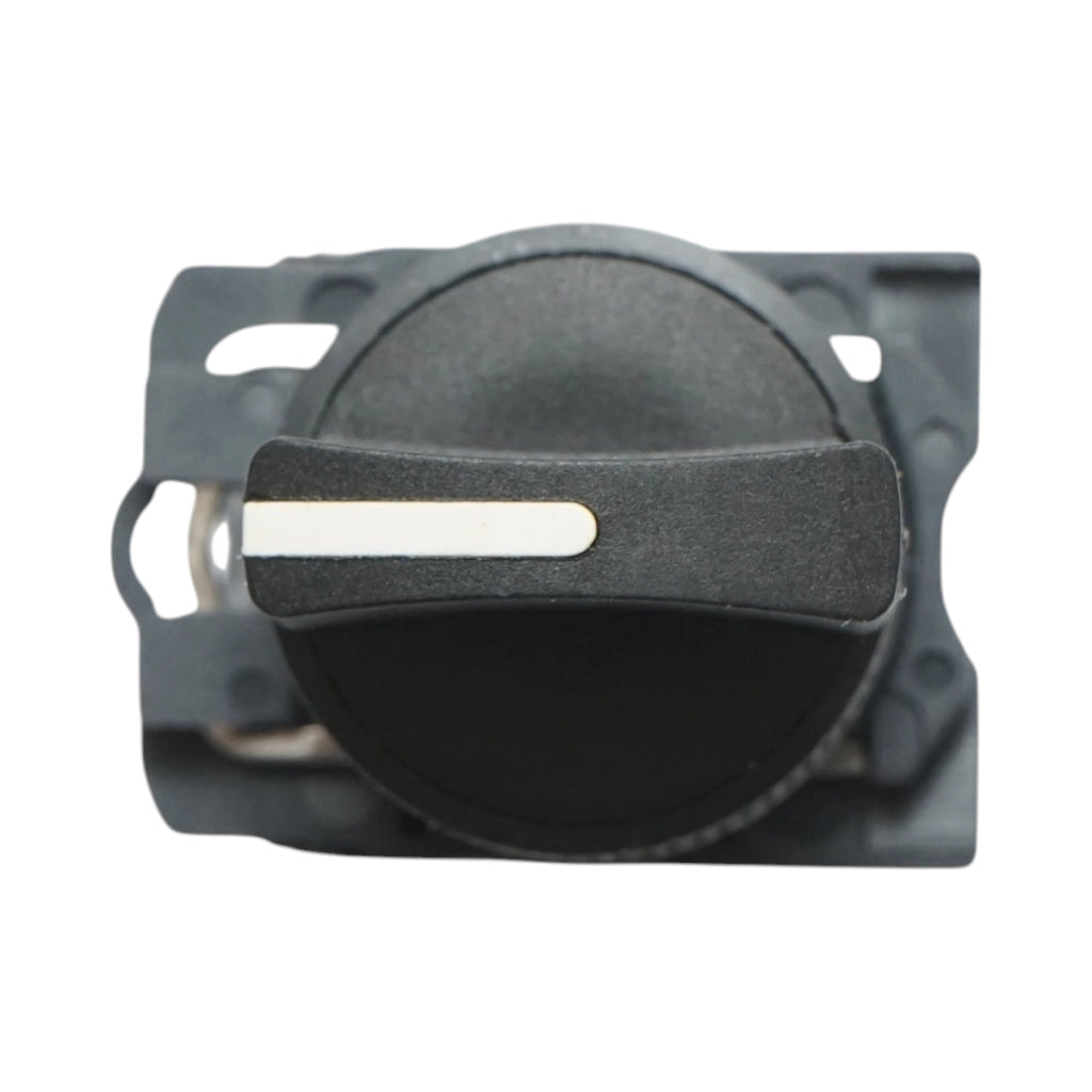 Selettore a 2 posizioni con ritorno, nero, 1NO+1NC, 24V/10A, TB5 Breckner Germany
