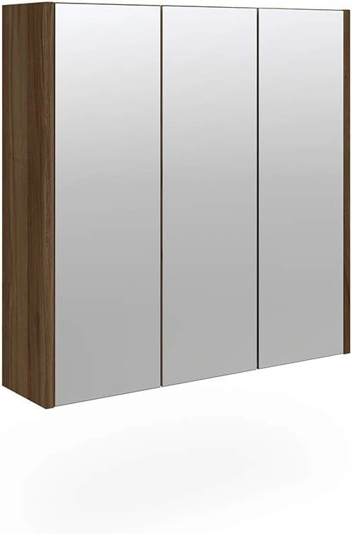 Specchio contenitore bagno Majest, Noce, 67.4 x 68 cm, adatto per montaggio a parete e combinabile con la serie Majest