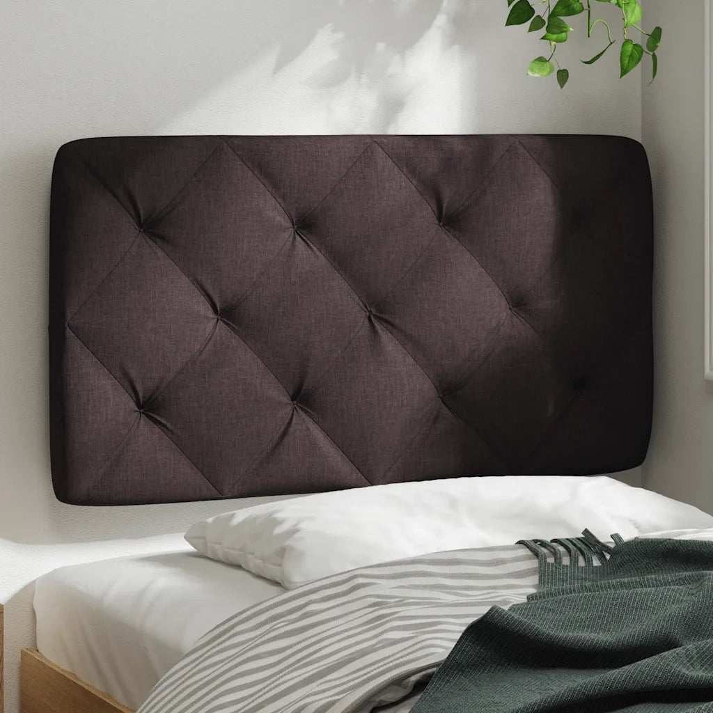 Cuscino Testiera-Cuscino per Testiera Marrone Scuro 80 cm in Tessuto