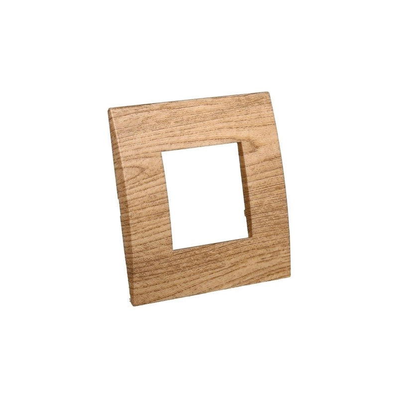 Placca Plastica Serie Venus 2P Colore Legno Scuro Compatibile Con Vimar Arke