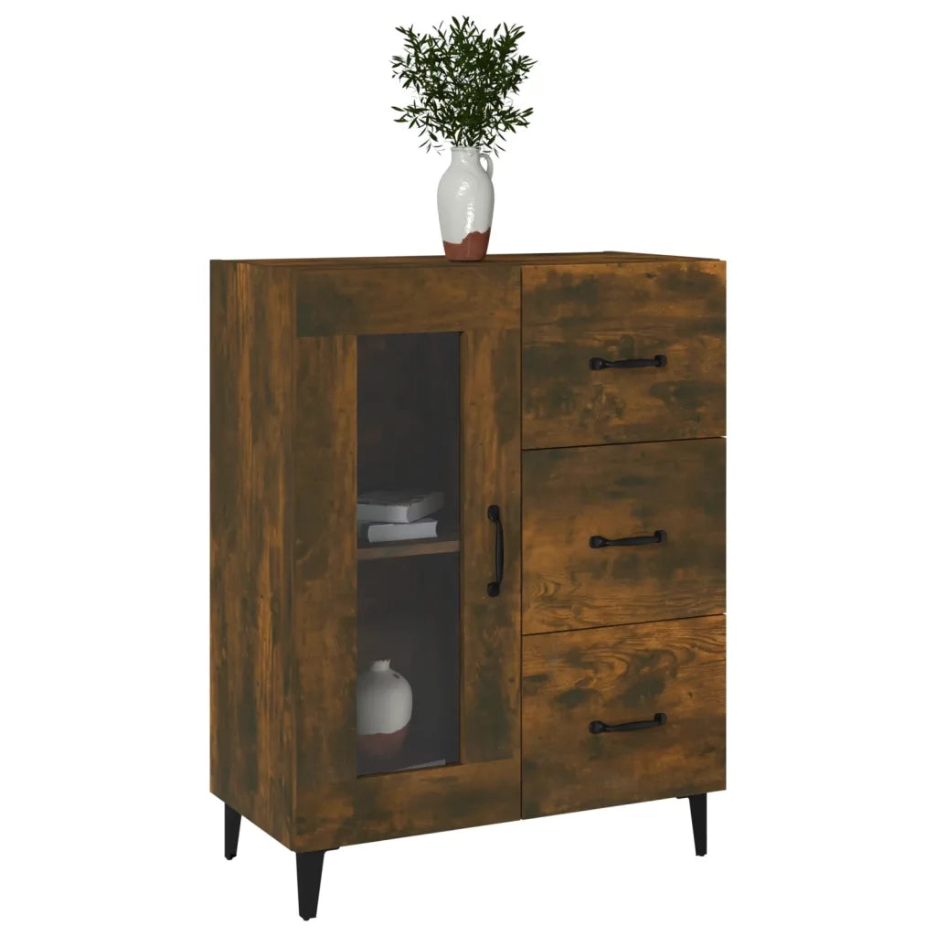 Credenza Rovere Fumo 69,5x34x90 cm in Legno Multistrato cod mxl 26518