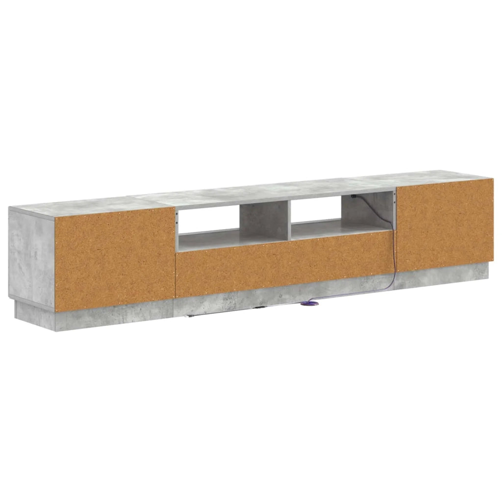 Mobile TV LED a 5 pezzi Grigio Cemento Legno ingegnerizzato 3416841