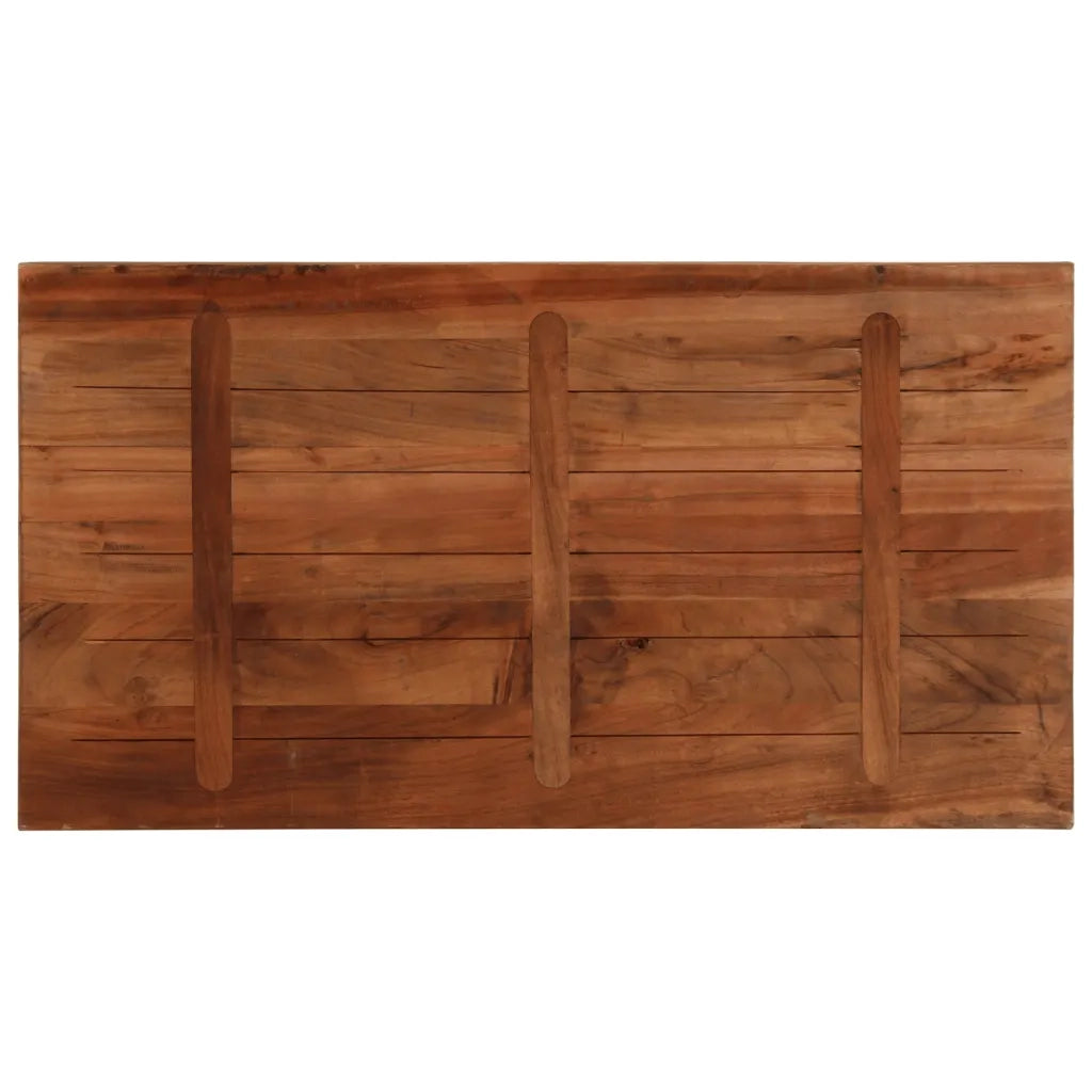 Piano Tavolo 120x70x2,5 cm Rettangolare in Massello di Recupero 371208