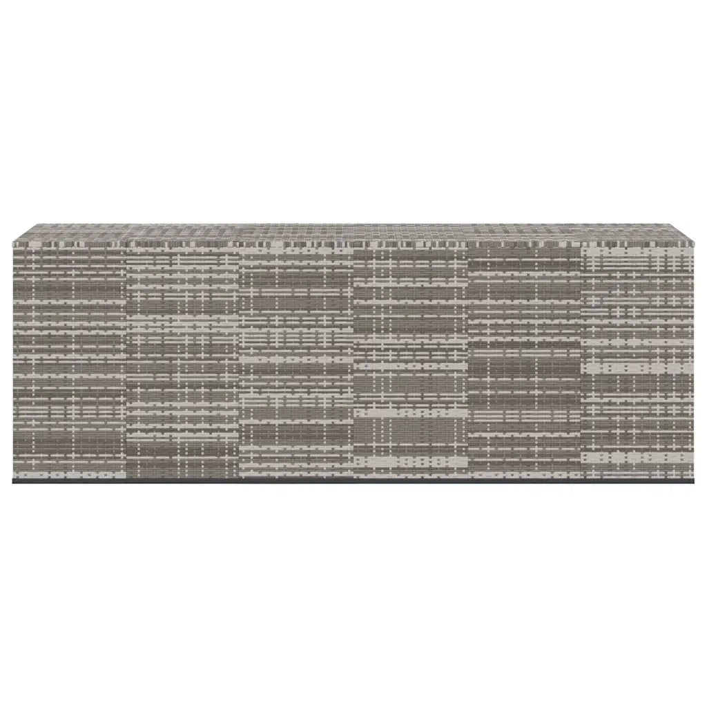 Contenitore da Giardino in Rattan PE 291x100,5x104 cm Grigio 317237