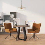 Sedie da Pranzo Girevoli 2 pz Marroni in Velluto cod mxl 16237