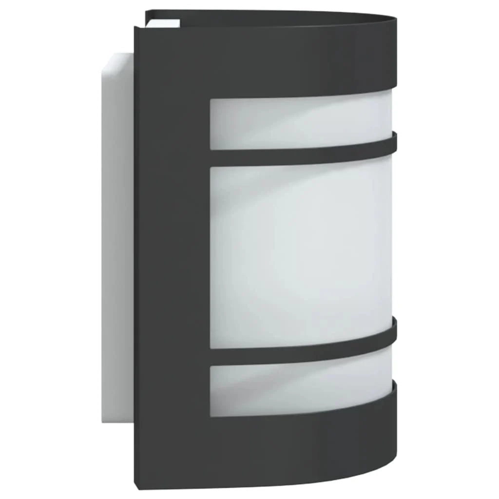 Applique da esterno dal design moderno per giardino 13,5 x 10,5 x 16,5 cm acciaio inox nero 02_0056610