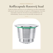 Capsula di Caffè di Alta Qualità - Materiale Inox - Contenitore per Capsule di Caffè - Sostenibile - Capacità 4-5 g - Facile da Usare - Contenitore per Capsule di Caffè