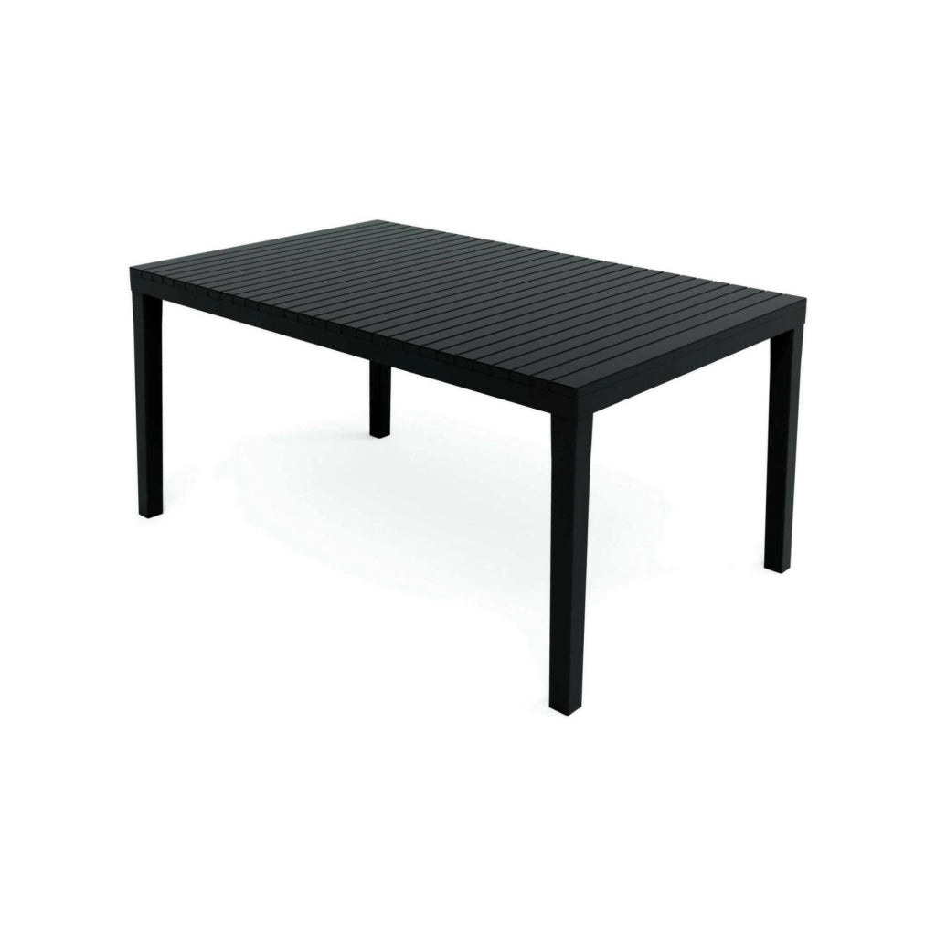 Arabesch, Tavolo da Esterno 10 Posti Made in Italy, 90x220x72h cm Nero Antracite