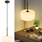 Lampada a Sospensione ZMH vintage - Paralume in carta bianca 1 luce (senza lampadina)