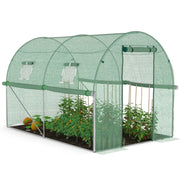 IDMarket - Serra tunnel di giardinario 6m²  verde 4 stagioni ZEBRA 2x3M