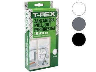 ZANZARIERA POLIESTERE FINESTRA PULL-OUT- - cm.150x180 bianco - 5 blister T-REX