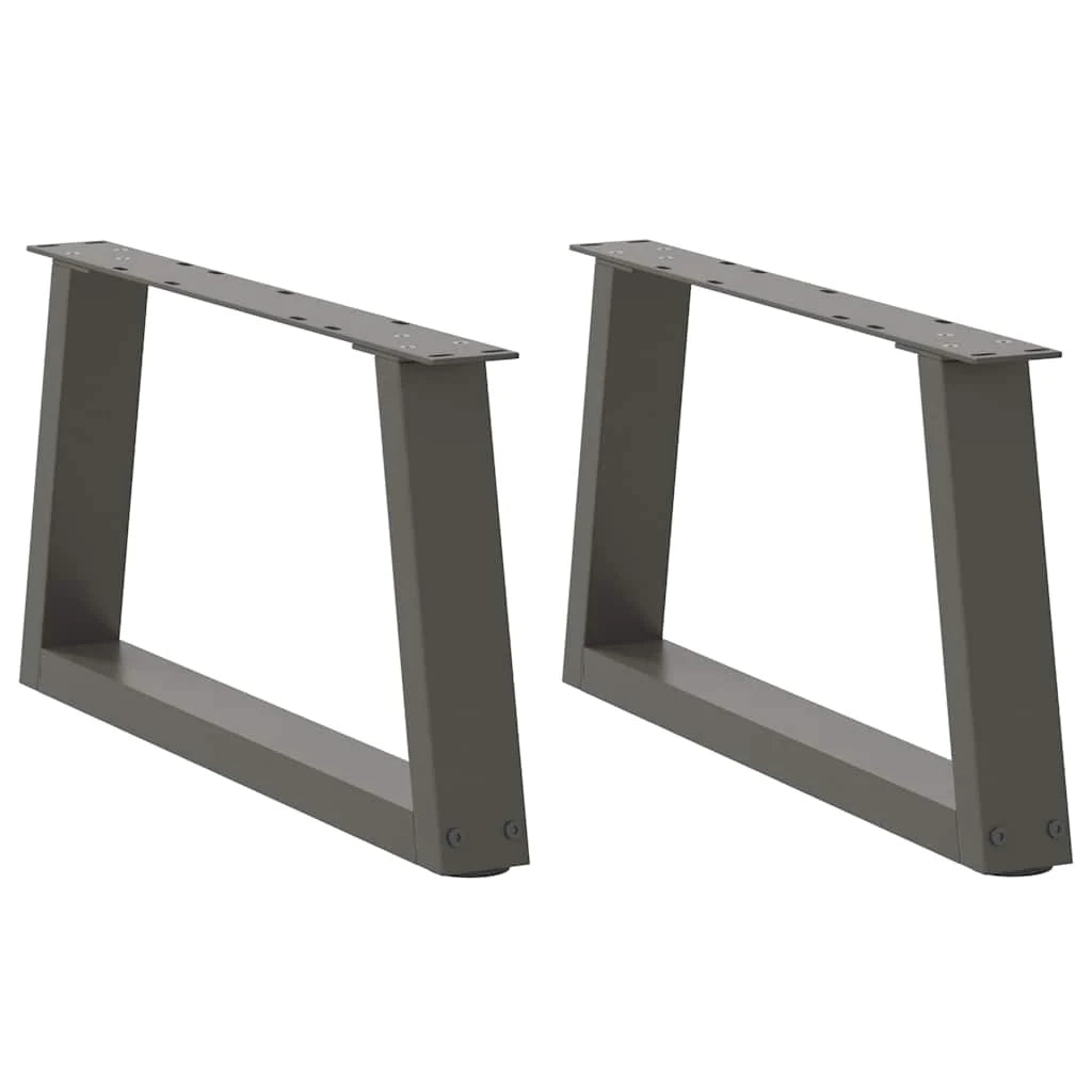 Set di 2 gambe per tavolino da caffè moderno geometrico 70 x 31 cm con piedini regolabili in acciaio antracite 02_0056834