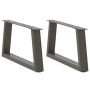 Set di 2 gambe per tavolino da caffè moderno geometrico 70 x 31 cm con piedini regolabili in acciaio antracite 02_0056834