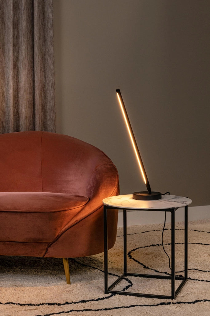 Lampada da scrivania LED integrata nera FINAN Lucide