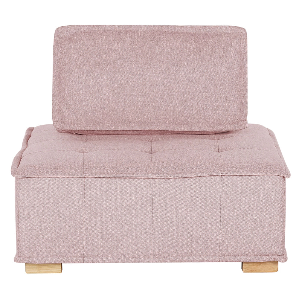 Set Divano Rosa Tessuto Poliestere 300 x 200 cm Imbottito 4 Posti Modulare Scandinavo Moderno
